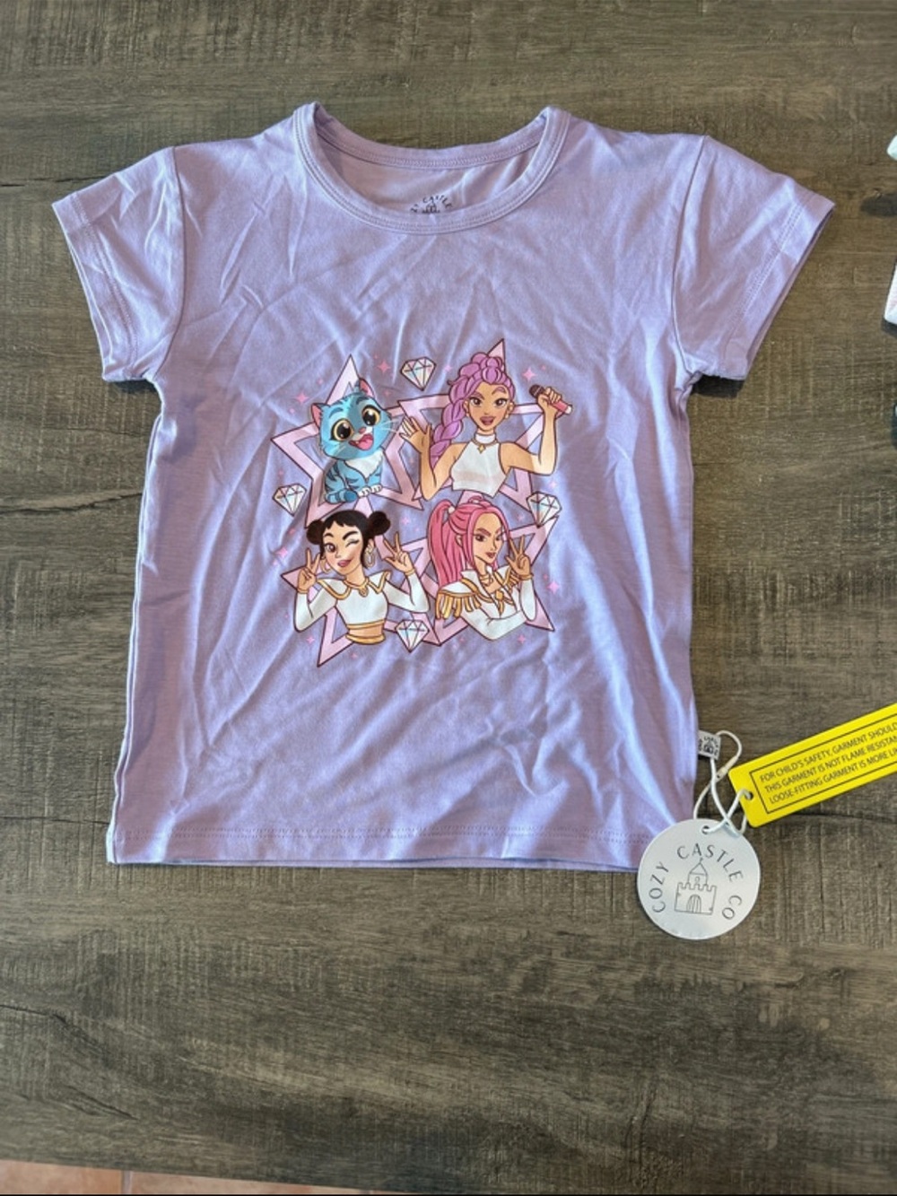 Girls' Lavender KPop Demon Hunters Bamboo Graphic Tee